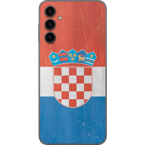 Croatia Flag Distressed Galaxy A14 5G Skin